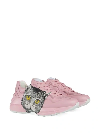Shop Gucci Rhyton Sneakers In Pink