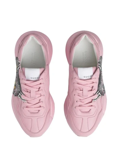 Shop Gucci Rhyton Sneakers In Pink