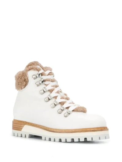 Shop Le Silla Hiking Style Ankle Boots In White