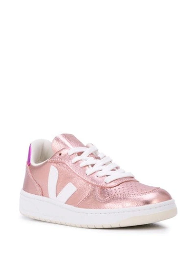 Shop Veja V-10 Sneakers In Pink