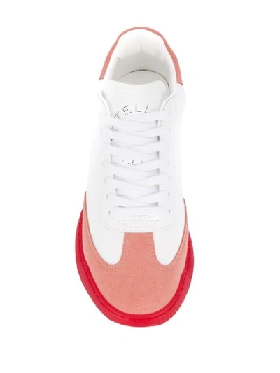 Shop Stella Mccartney Loop Lace-up Sneakers In White