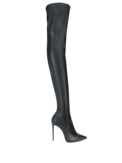Shop Le Silla Eva Over-the-knee Boots In Black
