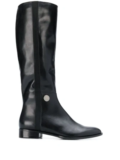Shop Emporio Armani Equestrian-style Boots In Black