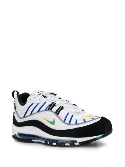 Nike Air Max 98 Prm "white/teal Nebula" Sneakers | ModeSens