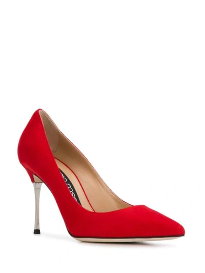 Shop Sergio Rossi Pointed Toe Pumps In Red