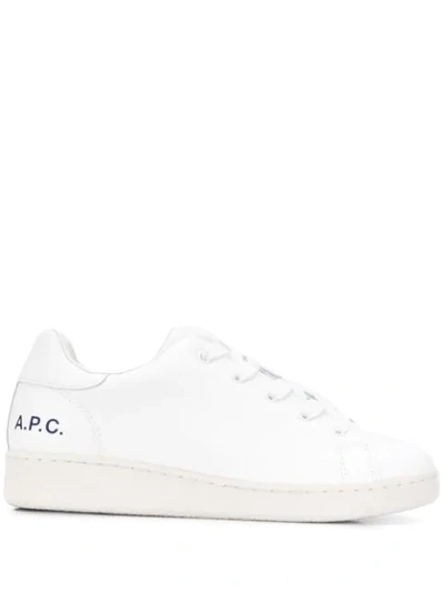 Shop A.p.c. Sneakers Mit Logo In Aab Blanc