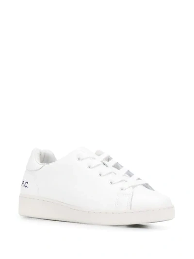 Shop A.p.c. Sneakers Mit Logo In Aab Blanc