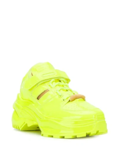 Shop Maison Margiela Retro Fit Chunky Sneakers In Green