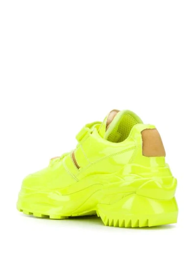 Shop Maison Margiela Retro Fit Chunky Sneakers In Green