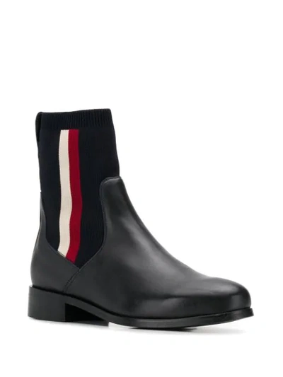 Shop Tommy Hilfiger Leather Ankle Boots In Blue