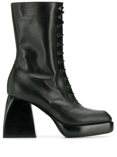 Shop Nodaleto Bulla Block Heel Boots In Black