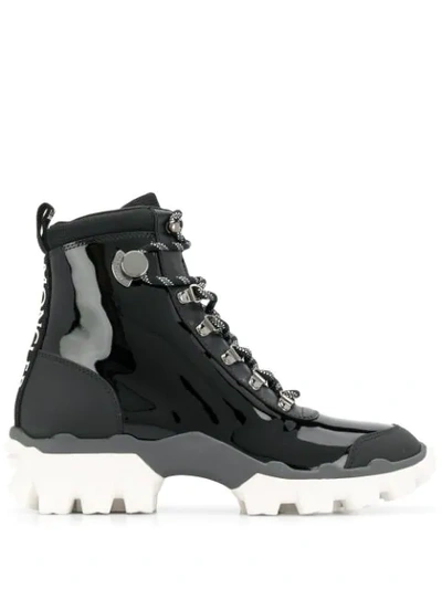Shop Moncler Helis Mountain Boots In Black