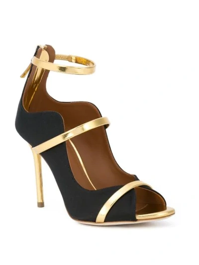 Shop Malone Souliers Mika Strappy Pumps In Black/gold