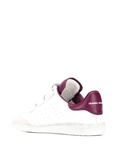 ISABEL MARANT PERFORATED LOGO SNEAKERS - 白色