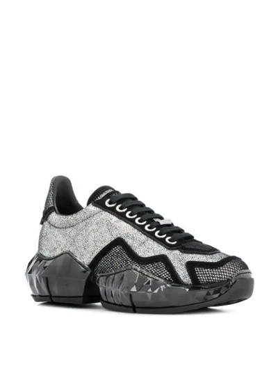 Shop Jimmy Choo Diamond Low-top Sneakers In Black