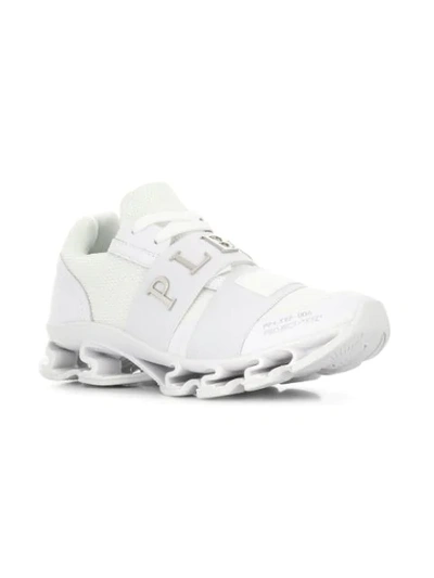 Shop Philipp Plein Runner Xyz Skull Sneakers In White
