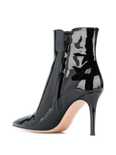 Shop Gianvito Rossi Pointed Toe Booties In Black