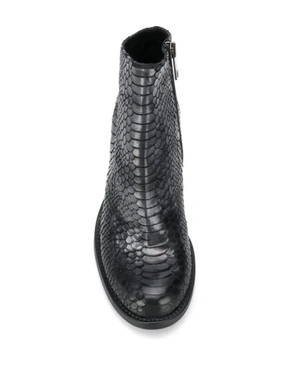Shop Strategia Snakeskin Effect Boots In Grey