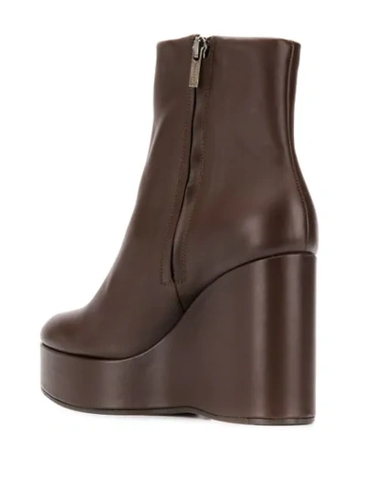 Shop Clergerie Belen Wedge Ankle Boots In Brown