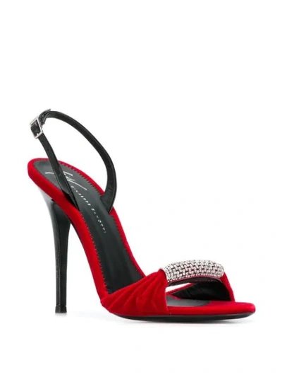 Giuseppe Zanotti Design I800035002 ROUGE/ARGENT  Furs & Skins->Calf Leather