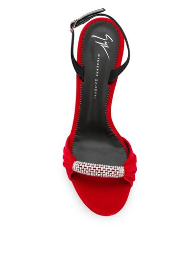 Giuseppe Zanotti Design I800035002 ROUGE/ARGENT  Furs & Skins->Calf Leather