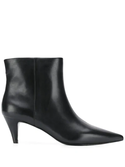 Shop Ash Leather Ankle Boots In Black