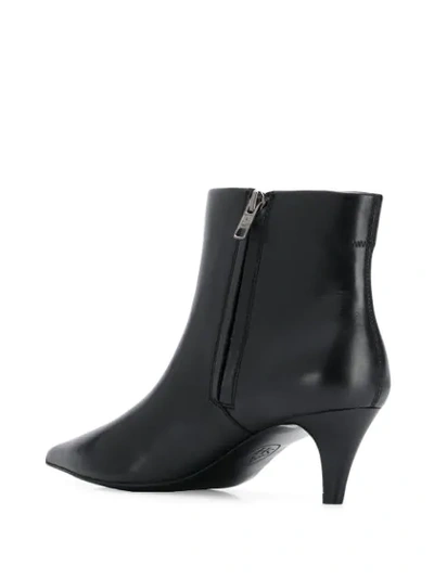 Shop Ash Leather Ankle Boots In Black