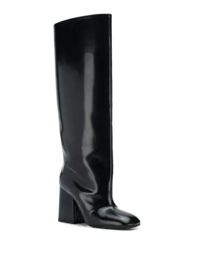 Shop Marni Knee Length Boots In Black