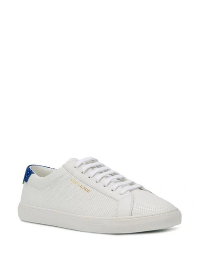 SAINT LAURENT ANDY LOW-TOP SNEAKERS - 白色