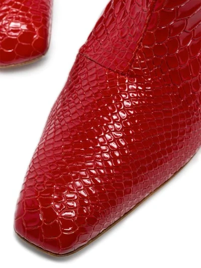 Shop Kalda Marti 45mm Snake-effect Ankle Boots In Red