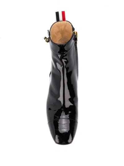 Shop Thom Browne Block-heel 50mm Ankle Boots In Black