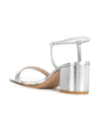 Shop Gianvito Rossi Open Toe Sandals In Silver