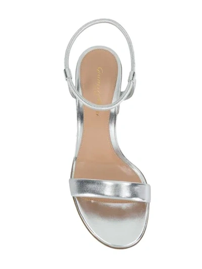 Shop Gianvito Rossi Open Toe Sandals In Silver