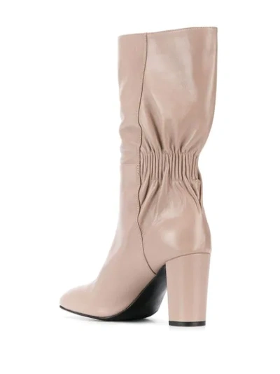 Shop Albano Elasticated Panel Boots In Neutrals