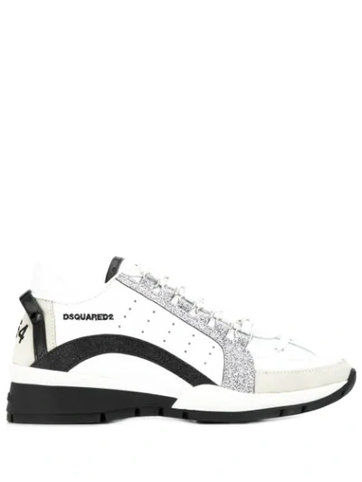 Shop Dsquared2 Glitter Sneakers In White