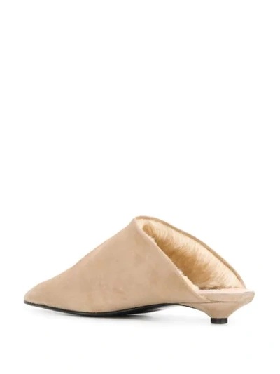 Shop Acne Studios Pointed Toe Mules In Brown