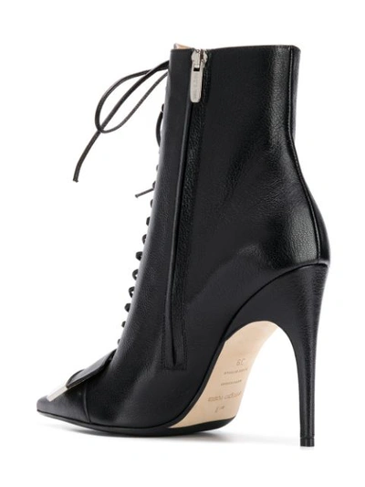 Shop Sergio Rossi Sr1 Lace-up Booties - Black