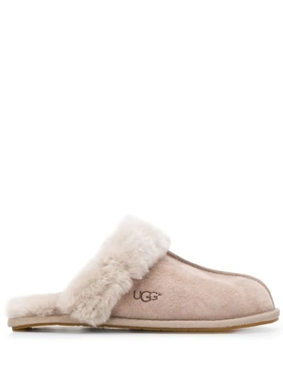 Shop Ugg Faux Fur Lined Slippers In Grey