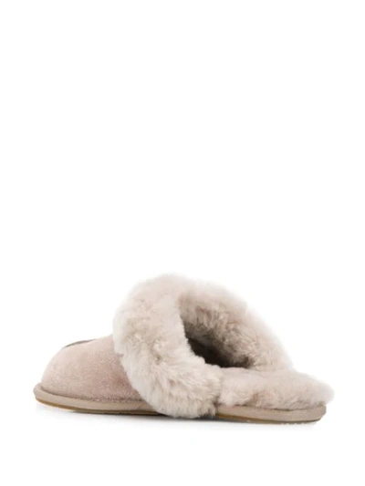 Shop Ugg Faux Fur Lined Slippers In Grey