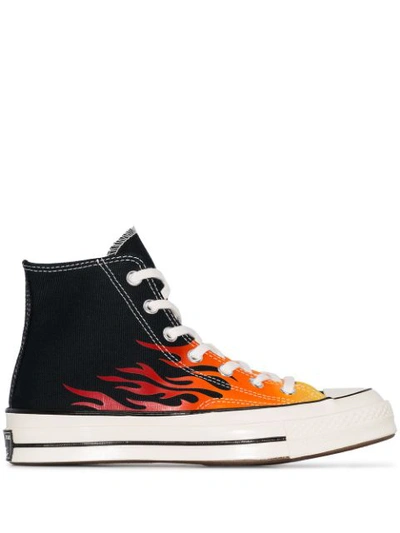 Shop Converse Chuck 70 Flame In Black Red