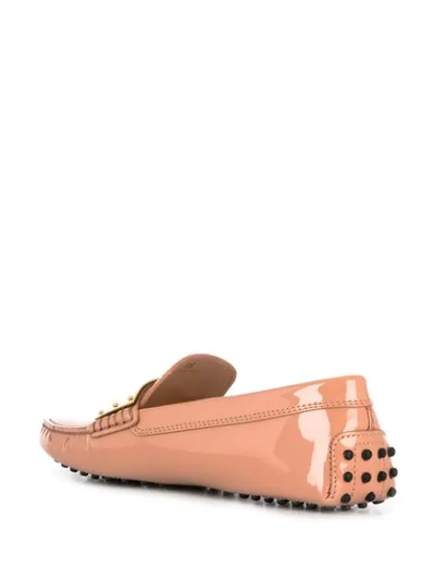 Tod's Gommino Driving Shoes In Patent Leather In Pink
