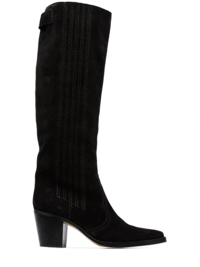 Shop Ganni Knee-high Boots In Black