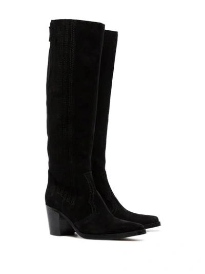 Shop Ganni Knee-high Boots In Black