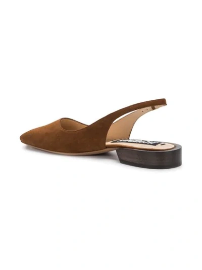 Shop Jacquemus Praia Slingback Sandals In Brown