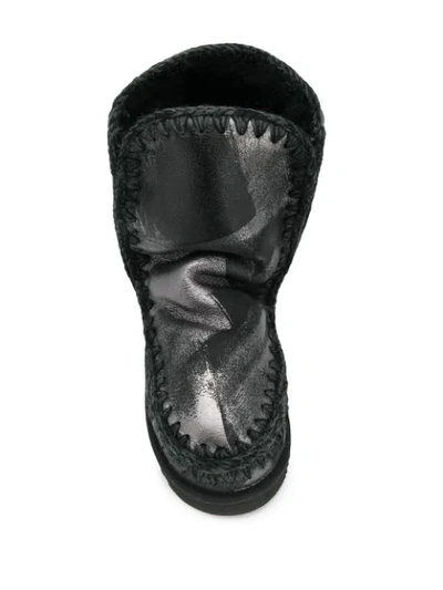 Shop Mou Eskimo Metallic Boots In Eskimo 24 Eagle Patch Mepblk
