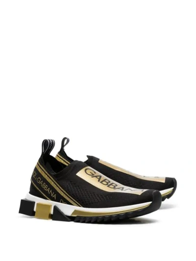 Shop Dolce & Gabbana Branded Sorrento Sneakers In Black