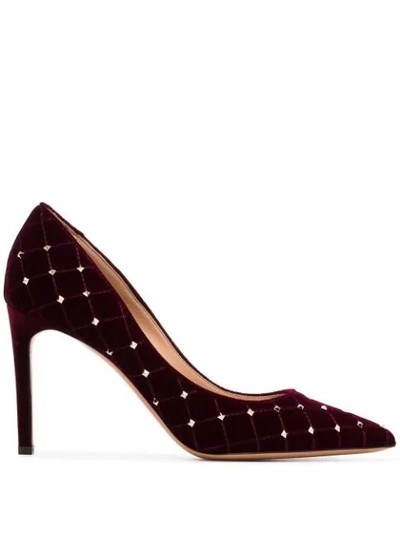 Shop Valentino Garavani Rockstud Spike Court Shoes - Pink