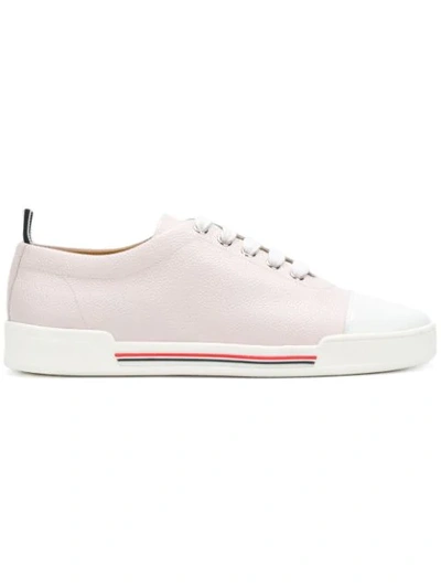 Shop Thom Browne Tricolore Low-top Sneakers - Pink