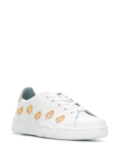 Shop Chiara Ferragni Logo Low-top Sneakers In White