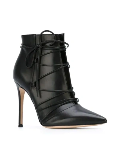 Shop Gianvito Rossi Lace-up Booties In Black